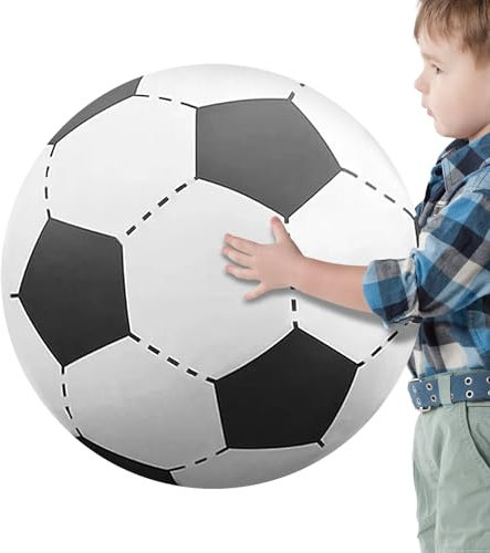 Grande pallone da calcio gonfiabile - palla sportiva da spiaggia jumbo, design in PVC spesso premium | Palla da piscina esterna gigante da 24 pollici, attività di giochi d'acqua estivi cortile diverti