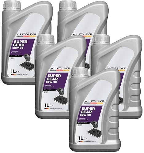 AUTOLIVE Aceite 80w90 GL4 MB 235.11 SUPER GEAR – Aceite para Transmisiones Manuales – Valvulina Alta Estabilidad Térmica y Antioxidante – Pack de 5 x 1L = 5L