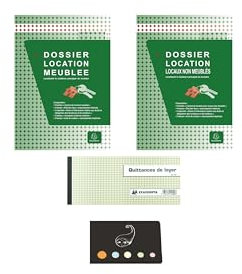 Kit Location : Dossier de Location Meublée + Dossier de Location non Meublée + Quittances de loyer + 1 Index Adhésif Blumie