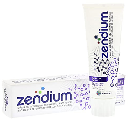 Zendium Zahnpasta Sanftes Weiss (mit mildem Geschmack - mit Bio-Science Formel mit Proteinen und Enzymen) (1 x 75 ml)