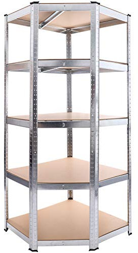 Eckregal Schwerlastregal 180x70x40cm 875 kg 5 MDF-Platten Regal Lagerregal Kellerregal Steckregal Werkstattregal