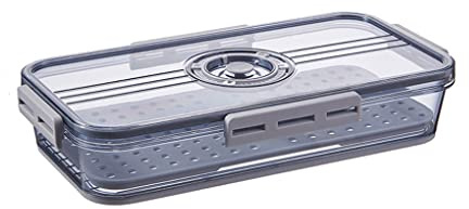 JMAHM Fridge Organizer Refrigerator Drawers Stackable Refrigerator Storage Box for kitchens、refrigerator、cabinets (32.5x17.5x6.3grau)