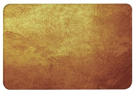 ERICAT Matte 40 x 60 cm, rutschfeste Badezimmermatte, maschinenwaschbar, Grau Bronze Gold Metall Gelb Golden Dunkel Altkupfer rau, ultraweich und wasserabsorbierend, Badteppich für Badezimmer,