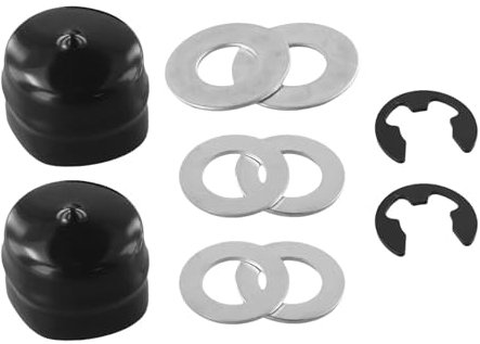 de herrajes para rodamientos de Rueda Delantera 9040H, Compatible con bujes de cortacésped, Arandelas de Empuje, Arandelas de retención, tapacubos con Clips electrónicos