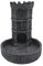 rockible Burg Würfelturm Zubehör für Brettspiele Tischdekoration Desktop Ornament Würfel Rollturm für Geburtstagsgeschenk, Schwarzgrau