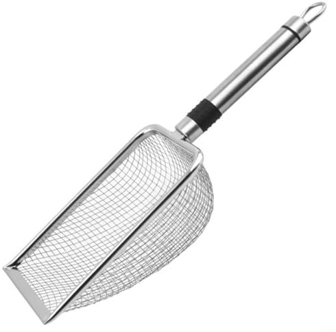 BlissfulAbode Set di 4 setacci per terreno da giardino in acciaio inox, maglie da 2 mm, 2,8 mm, 3,8 mm, 5 mm, setaccio con manico per la cura delle piante (2,0 mm)