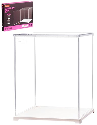 Rolife Vetrina in Acrilico con Passacavo Scatola Espositiva Trasparente per Book Nook, Puzzle 3D, Action Figure e Modelli Miniatura LED (23x23x29,2 cm)