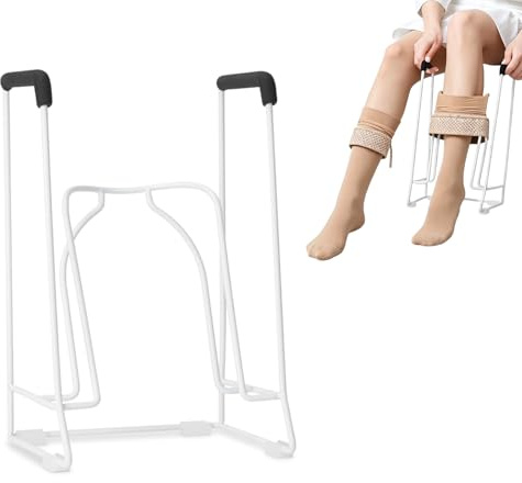 Aiuto di serraggio per calze a compressione, aiuto per calze di supporto, calze a compressione, aiuto per stringere calze in metallo, adatto anche dopo l'intervento dell'anca