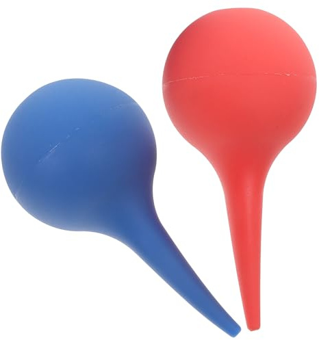 CLISPEED 2 Perillas de Goma para Lavado de Oídos de 75 Ml, Limpiadores de Oídos Suaves y Seguros Punta Cónica para Uso en Casa y Viaje, Paquete de 2 Unidades