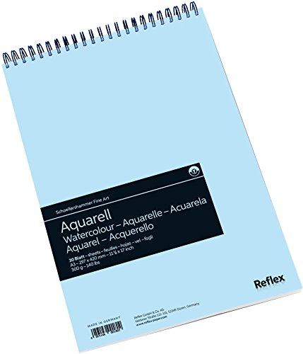Schoellershammer Akvarellblock A3, 30 ark, spiralbunden, 300 gsm vitt papper, VF5004059