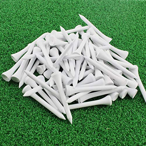 Kofull Tee da Golf in Legno, Misura 54 mm - Confezione da 100 Pezzi, White