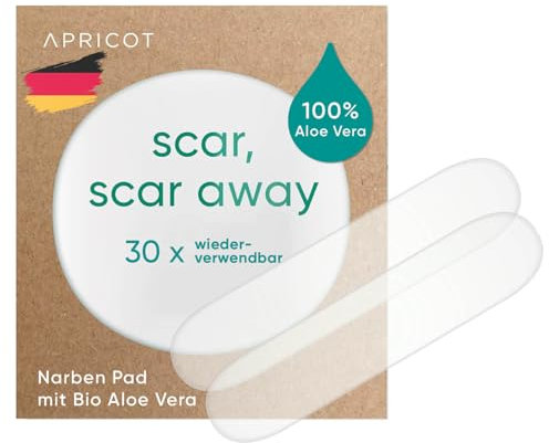 APRICOT beauty & healthcare Narben Pads von mit hochwertiger Bio-Aloe Vera, Wundheilung, hypertrophe Narben, Narbenpflaster, Kaiserschnitt, Narbenbehandlung - dermatologisch bestätigt