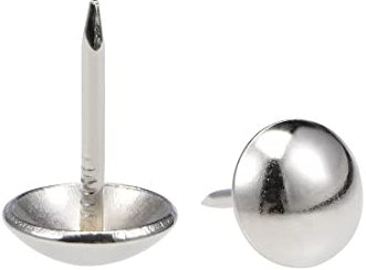 sourcing map 50Stk. Polsternagel 11mm Kopfdurchmesser Edelstahl rund Reißzwecken