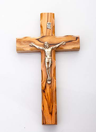 Jerusalem Bethem - Crocifisso in legno di ulivo da 12,7 cm