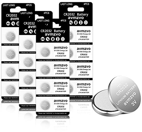 CR2032 Knappcell 3 V litiumknappceller CR 2032 batteri 16 stycken 【5 års garanti】 (2032-16p)