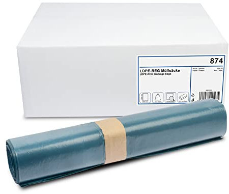 Müllbeutel 250 Stück I 140 Liter I Ideal geeignet für Küchenabfälle und Speisereste in Restaurants, Bars und Gastronomie