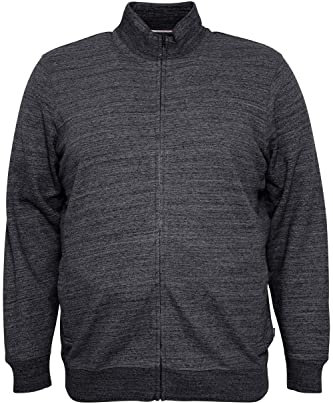 Blend BHLenner BT Herren Big & Tall Strickjacke Cardigan Grobstrick mit hochabschließendem Kragen, Größe:6XL, Farbe:Black (194007)