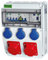 BAUSTROMVERTEILER WANDVERTEILER KOMPLETT VERDRAHTET 32A 16A 230V MIT CEE DOSE ZÄHLER IP65, 11. 2x16a 3x230 MIT LS+FI