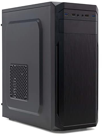 SIMPLETEK - Case 500W ATX/Micro-ATX/Mini-ITX, TOWER Cabinet per PC, Ideale per Gaming e Ufficio