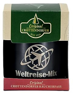 Crottendorfer rökelsebehållare med rökelsehållare och 20 rökelseljus – doft: Världsresemix– storlek på rökelseljus: M