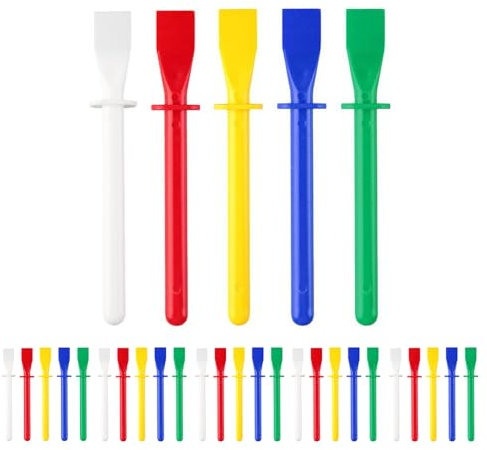 30 Pcs Glue Spreader Glue Applicator 11cm Bright Coloured Plastic PP Spreader Spatula Sticks Art And Craft for PP Spatula Kids Kid Craft