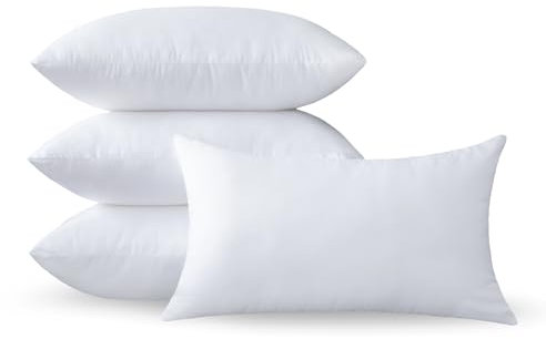 OTPIPCS 4er Set Kissenfüllung 30 x 50 cm - Hochwertige Innenkissen für Sofakissen, Dekokissen, Kopfkissen und Zierkissen - Atmungsaktive Füllung für Sofa, Couch und Wohnzimmer, weiße
