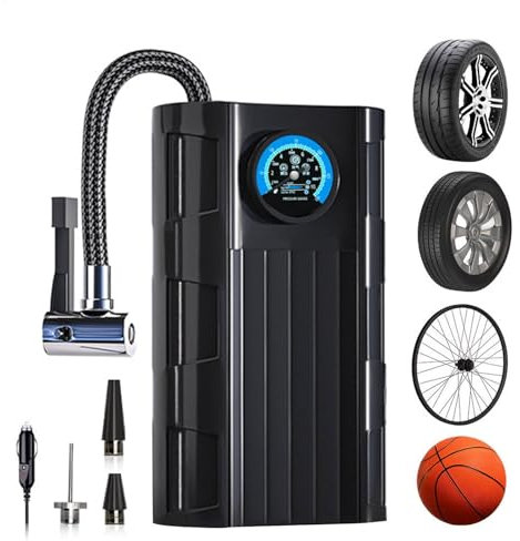 Autoreifenfüller, Luftpumpe für Autoreifen,Intelligente Luftpumpe für Autos - Multifunktionales Autozubehör, tragbare intelligente Autopumpe für Bälle, Auto, Motorrad, Radfahren
