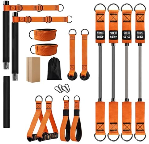 Kit de barre de pilates pour femme, équipement de fitness multifonctionnel, équipement de pilates portable pour épaules, taille, jambes, habitants d'appartement, professionnels, chercheurs