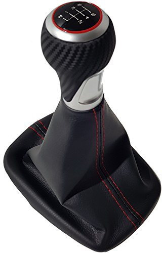 CBT - 6 GANG CARBON SCHALTKNAUF & SCHALTSACK Naht Ring rot