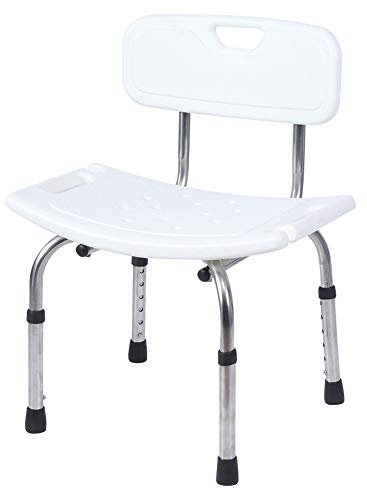 Parluna Banc de Douche, Tabouret de Bain, Portable avec Support Dorsal Chaise de Baignoire Chaise élévatrice de Baignoire pour Les Adultes handicapés âgés