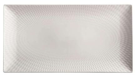Maxwell & Williams DV0176 Platte 35 x 19 cm, rechteckig Weiß mit Struktur – Serie Diamonds round – in Geschenkbox