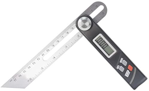 DAZZLEEX Digital vinkellinjal, digital gradskiva goniometer vinkelsökare metallbearbetningsverktyg elektronisk glidning
