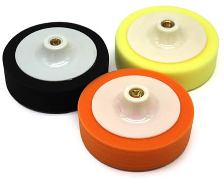 3 Pack 6Inch 150mm Buffing Sponge Head Mop Pads Sponge Polishing Pads For Car Detailing And Home Maintenance