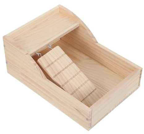 PERSELOSO Hamster Sand Bath Box i Sandgrävningscontainer med Klätterstege för Smådjur Hamstrar Gerbiler och Chinchillor Kompakt Sandbadshus för Burar och Gömställen