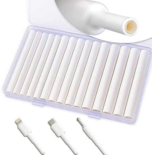 Pointool Tubo Termorretráctil para Cables Blanco, 3:1, 6,4 mm/7,9 mm/9,5 mm, Funda Termorretráctil Tubo de Poliolefina Dedicado a la Reparación y Protección de Cables de Teléfonos y Auriculares