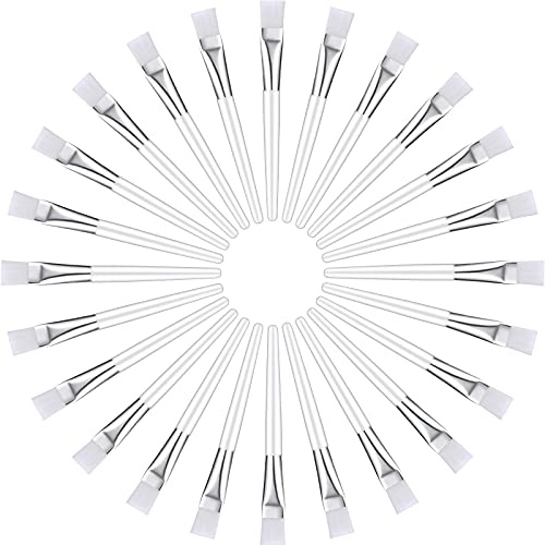 24 Pieces Facial Mask Brush Face Brush Cosmetic Makeup Brushes for Esthetician Tools Facial Eye Application and DIY Needs Mud Cream Makeup(White)