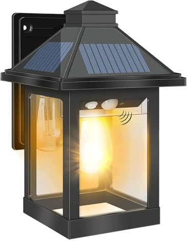 COLBOR Solar Wall Lantern Lights, Outdoor Vintage Light (1pcs) with 3 Smart Lighting Modes Motion Sensor Decorative LED Waterproof IP65 for Garage Garden Yard Patio, Solar-Wall-Lantern-Light-Outdoor