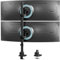 Monitor Halterung 2 Monitore übereinander für 24-57 Zoll Flach & Curved Bildschirme,Gewichtskapazität 2-27 kg pro Arm,Bildschirmhalterung 2 Monitore Höhenverstellbar, 2 Montageoptionen/VESA 75/100 mm