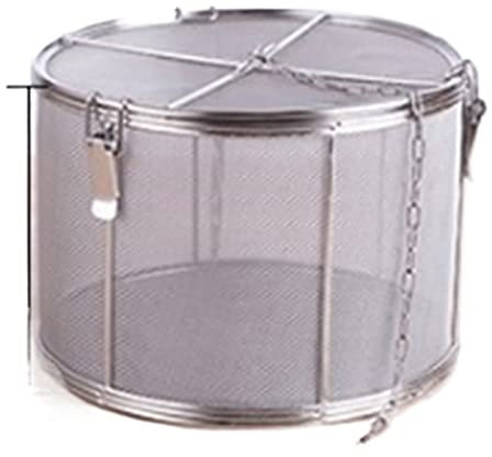 Setaccio grande in acciaio inox a maglia fine, setaccio per salse, zuppe, spezie, contenitore per salamoia, hot pot separazione scorie, colino per farina, setaccio per farina (12 x 13)