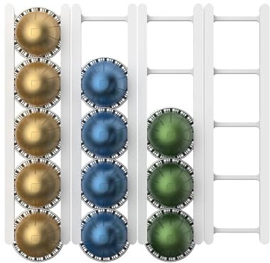 Soporte Para Cápsulas De Café - Soporte Para Cápsulas Capsules | Soporte Para Café | Soporte Para Pared O Armario | Soporte De 20 Rejillas Para Organizar La Cocina, Ahorra Espacio, Ideal Para Puertas