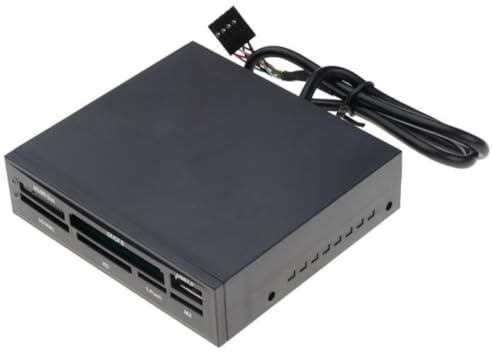 Harewtwy Lector de Tarjetas Integrado para Carcasa de PC, Concentrador USB, Adaptador de Grabadora de Tarjetas de Memoria TFlash para Disco Duro HDD de 3,5 Pulgadas.