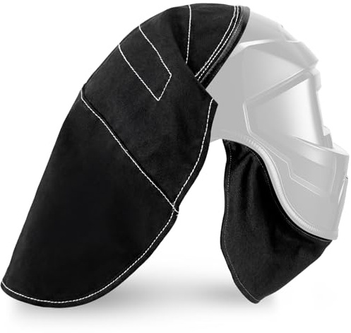 Jecery 2 Pcs Welding Helmet Cover and Helmet Bib Set, Welding Accessories with Press Fit Seal for Neck Protection, Fits Most(Modern Lines)