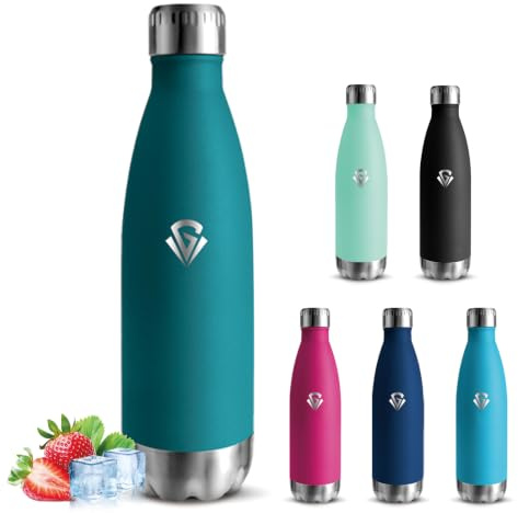 Botella Termica 750ml, Botella Agua Acero Inoxidable, Cantimplora Acero Inoxidable, A Prueba de Fugas, Aislamiento al Vacío, Botellas Termicas para Senderismo, Deportes, Cámping
