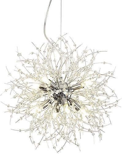 EFPD Lampadario fuochi d'artificio, lampadario in cristallo G9, utilizzato per l'illuminazione di camera da letto, sala da pranzo, soggiorno e isola cucina (Argento Lampadario 8T)