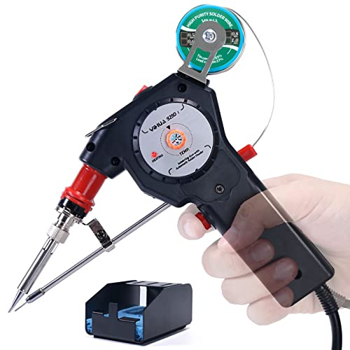 YIHUA 929D-I - Pistola di saldatura automatica motorizzata con temperatura precisa variabile (200-450 °C), interruttore on-off, quadrante di regolazione della temperatura per lavori di saldatura con