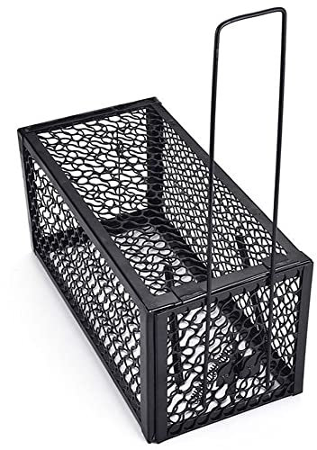 ZZDZW PièGe À Souris, Humain PièGes À Rat Cage Convient Aux Souris Accrocheuses Ou Aux Hamsters, Respectueux des Animaux Piege À Souris Reutilisable (Size : Black (24cm-11cm))