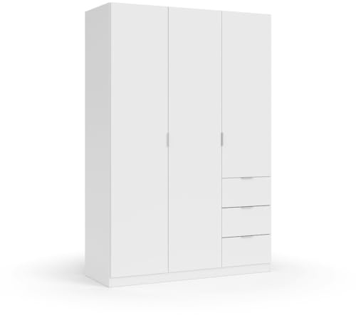 Forés Armoire 3 Portes ET TIROIRS Andromeda - Blanc