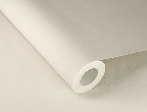 Rasch Papier peint 330014 - Papier peint intissé uni crème avec aspect lin - Structure textile de la collection Paraiso