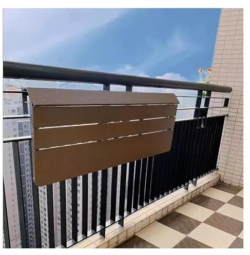 Table De Balcon Suspendue Rabattable, Table Bar Balcon Pour Balustrade, Table Suspendue Avec Hauteurs Réglables, Table Suspendue Pliante Intérieure Et Extérieure, Pour Terrasse Jardin Bureau Patio(27x