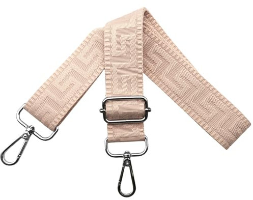 Schultergurt für Tasche Taschengurte zum Wechseln, Verstellbar Taschengurt Breit 3.8cm mit Silber Karabiner - Taschenband Schulterriemen Tragegurt für Handtaschen Damen, Hellrosa, K28